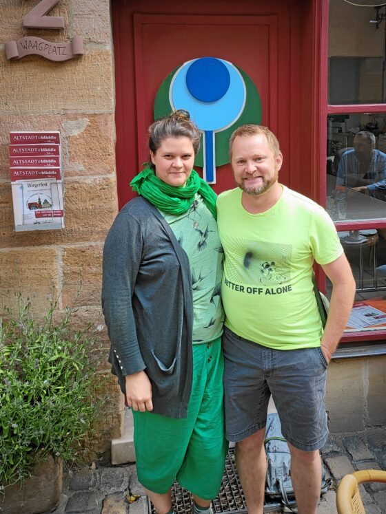 Michaela und Tobias bilden das Kernteam der Spielegruppe (Foto: Siegfried Meiner)